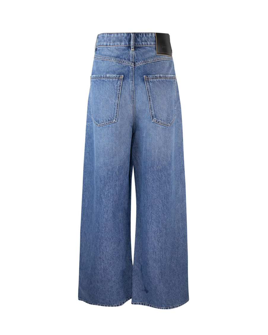 Blue Oversized Low Rise Jeans