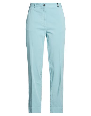 Woman Pants Light blue Size 10 Cotton, Elastane