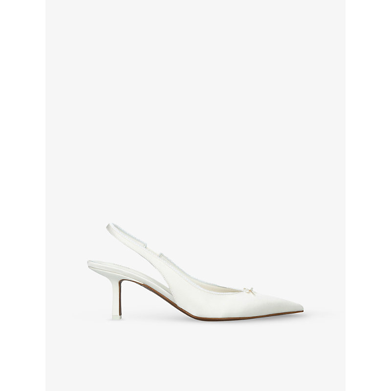 Womens Moriah Silk-Satin Slingbacks