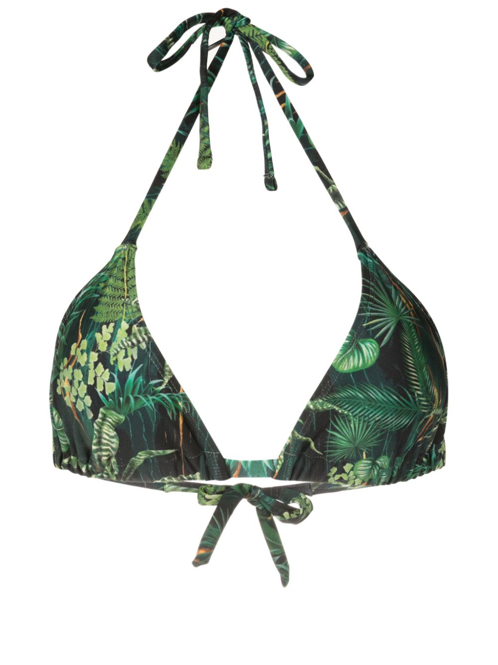 Iasmin leaf-print bikini top - Green