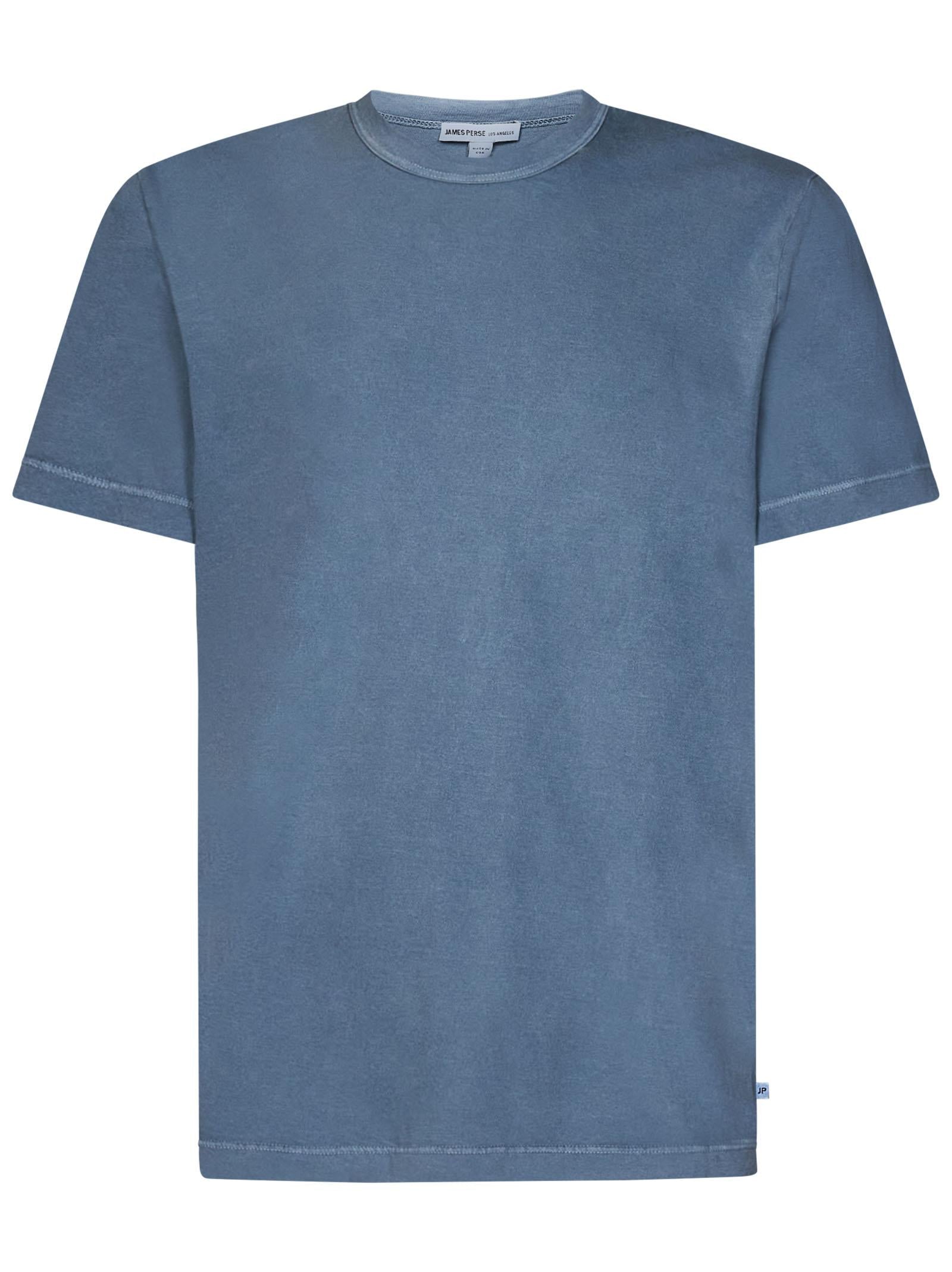 Garment-Dyed Cotton T-Shirt — Blue