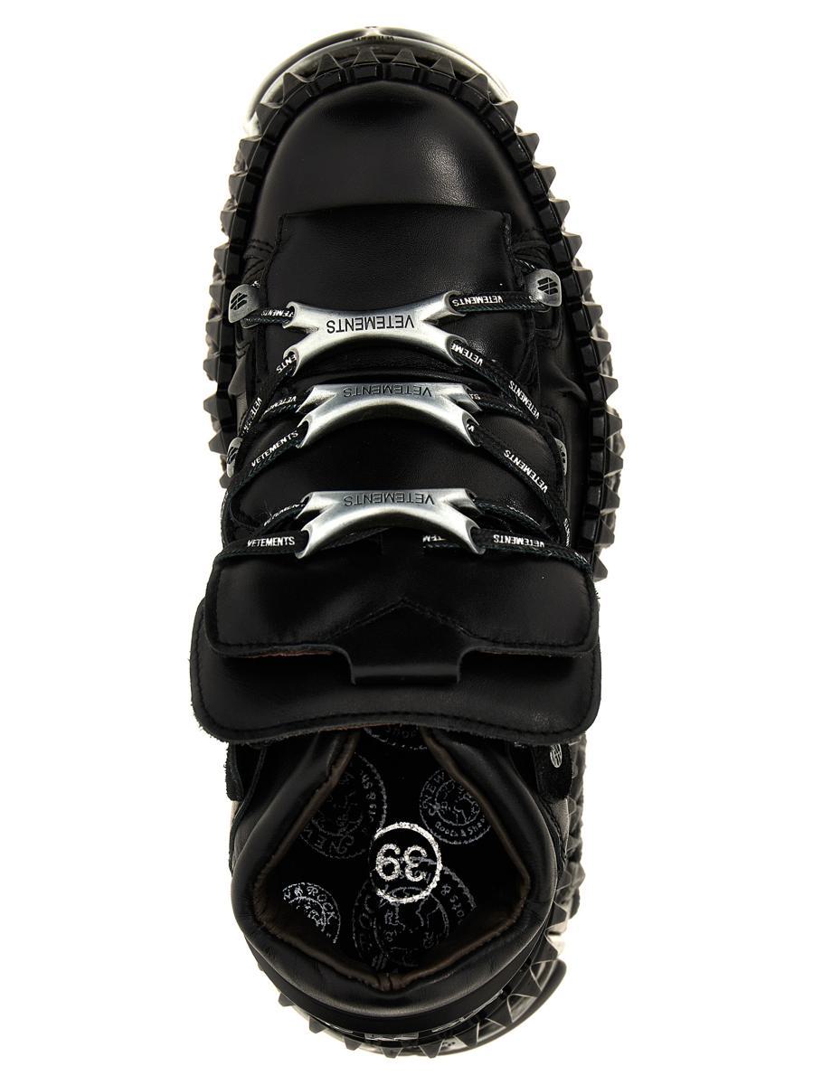 X New Rock 'Platform' Sneakers in Black