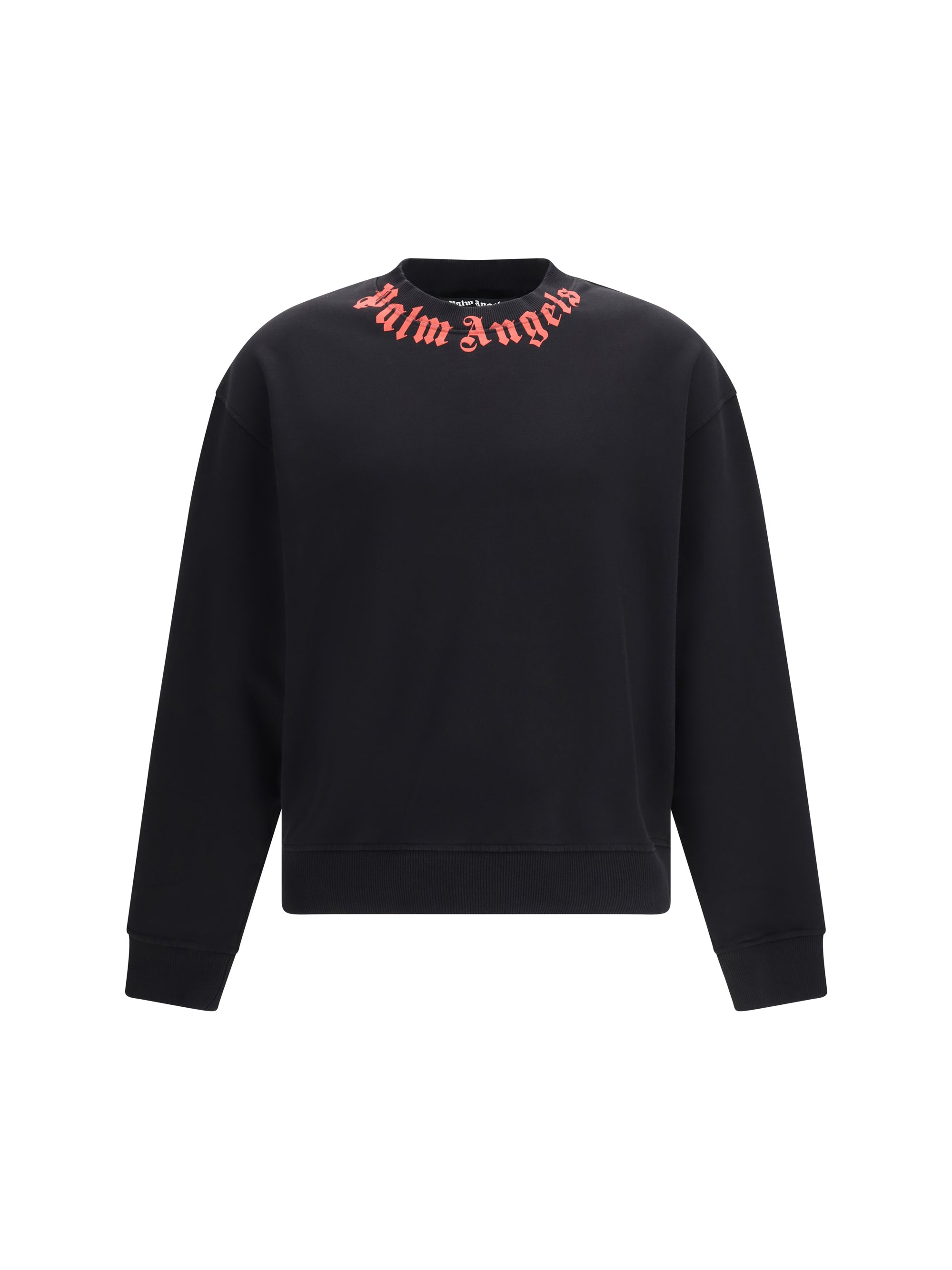Logo-Embroidered Crew Neck Sweatshirt — Black