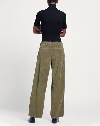 Woman Pants Sage green Size 26 Cotton