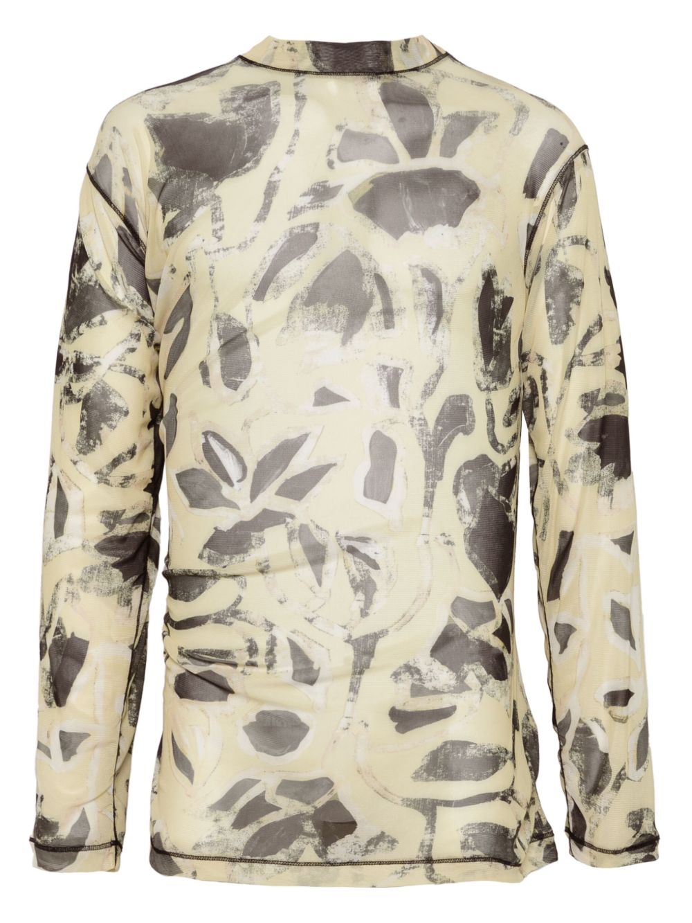 Semi-sheer T-shirt - Yellow