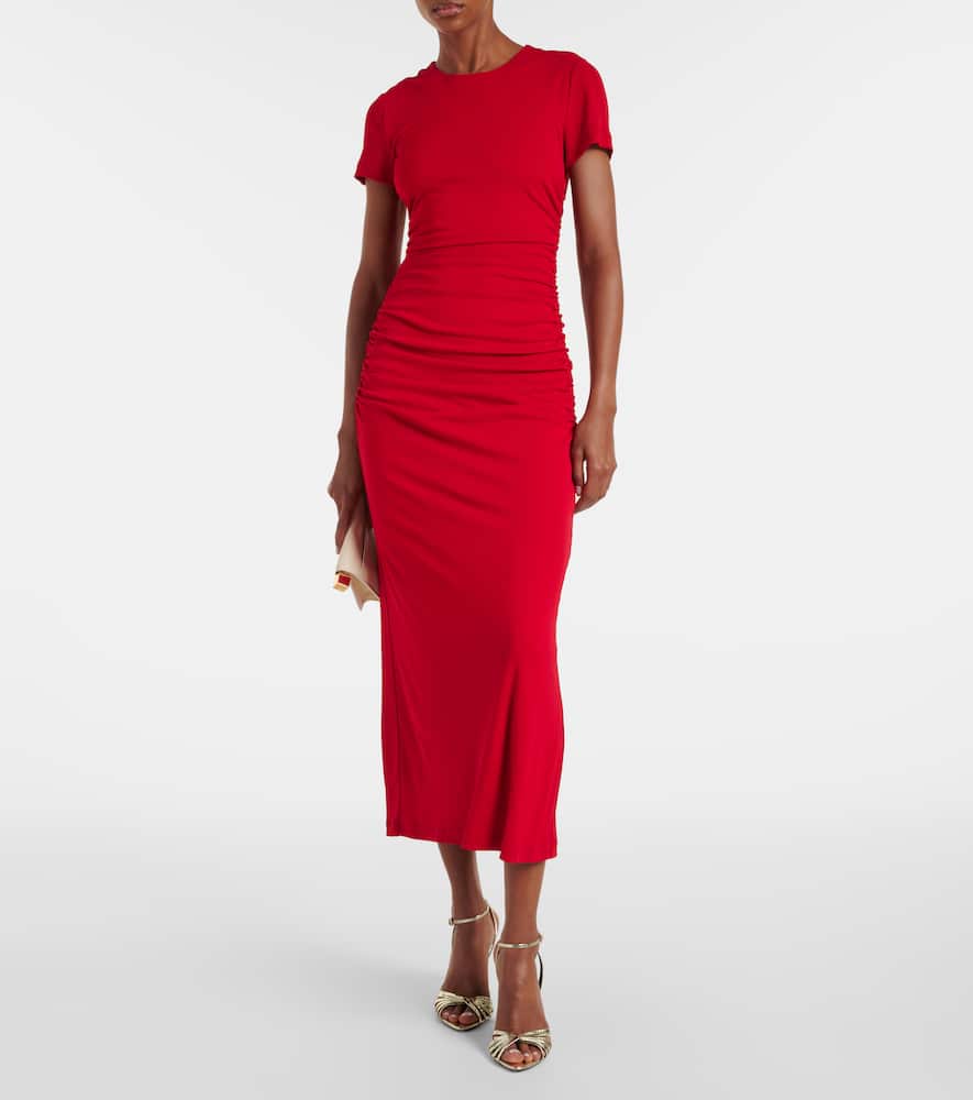 Ruched midi dress