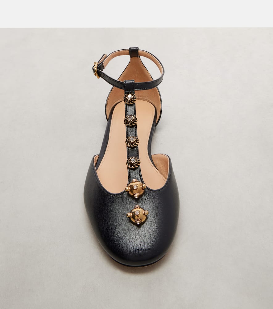 Chloé Celeste embellished leather flats