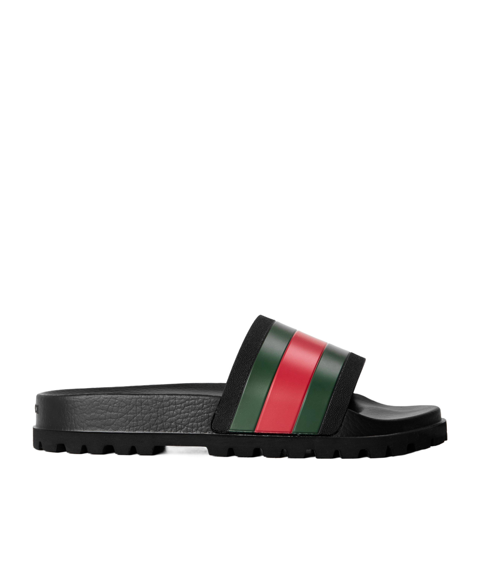 Classic red-green striped slippers