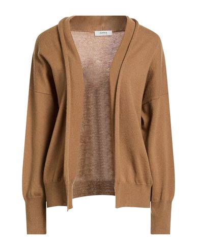 Woman Cardigan Camel Size 4 Wool, Cashmere