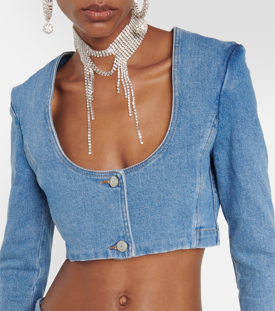 Cropped denim top