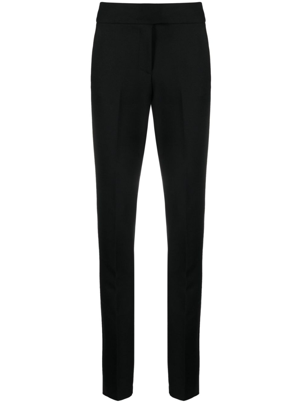 High-waist skinny-cut trousers - Black