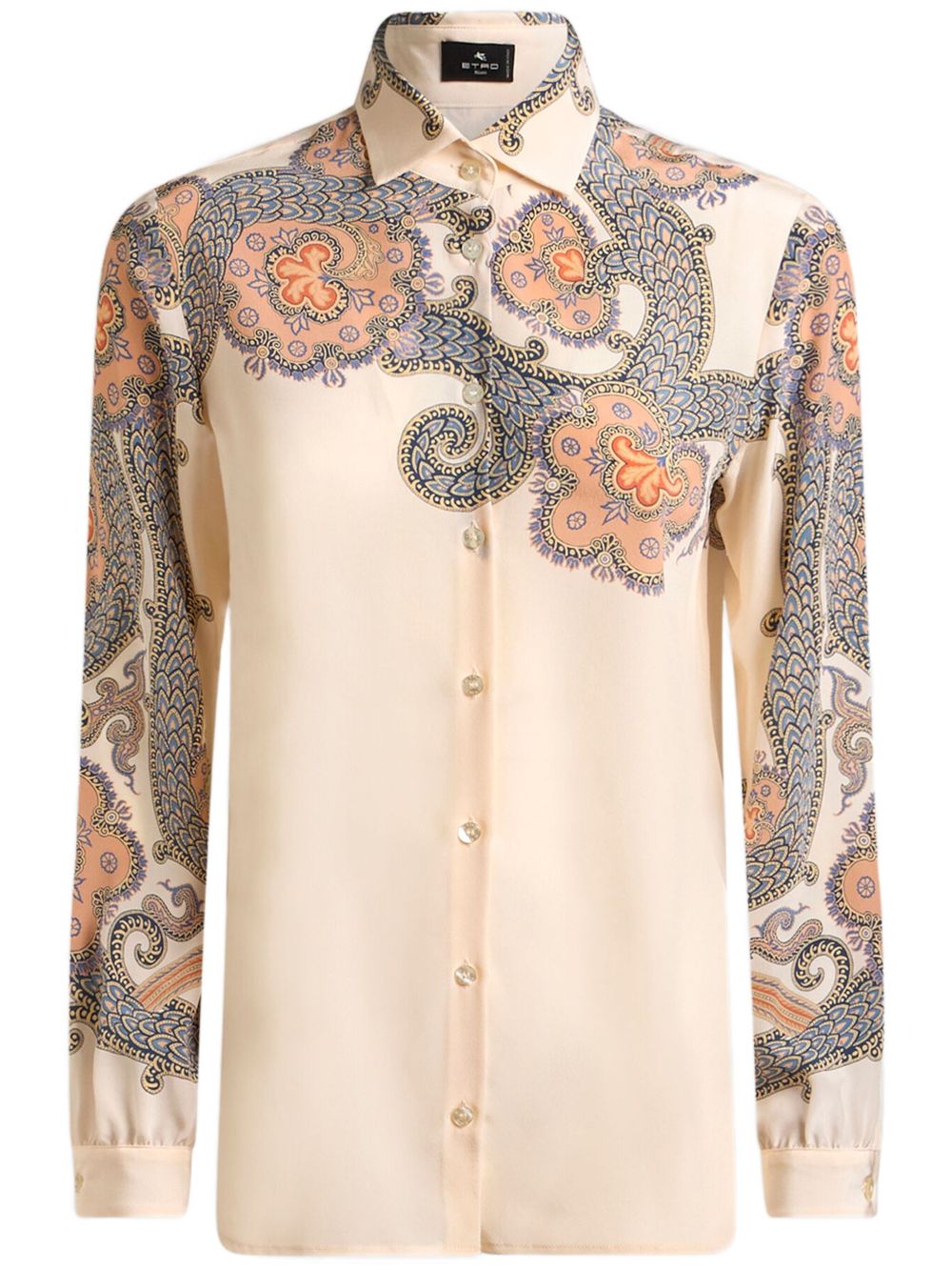 Year of Snake silk shirt - Neutrals