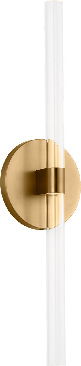 Burnished Brass | Burnished Brass LED Wall Sconce from the Silas Collection