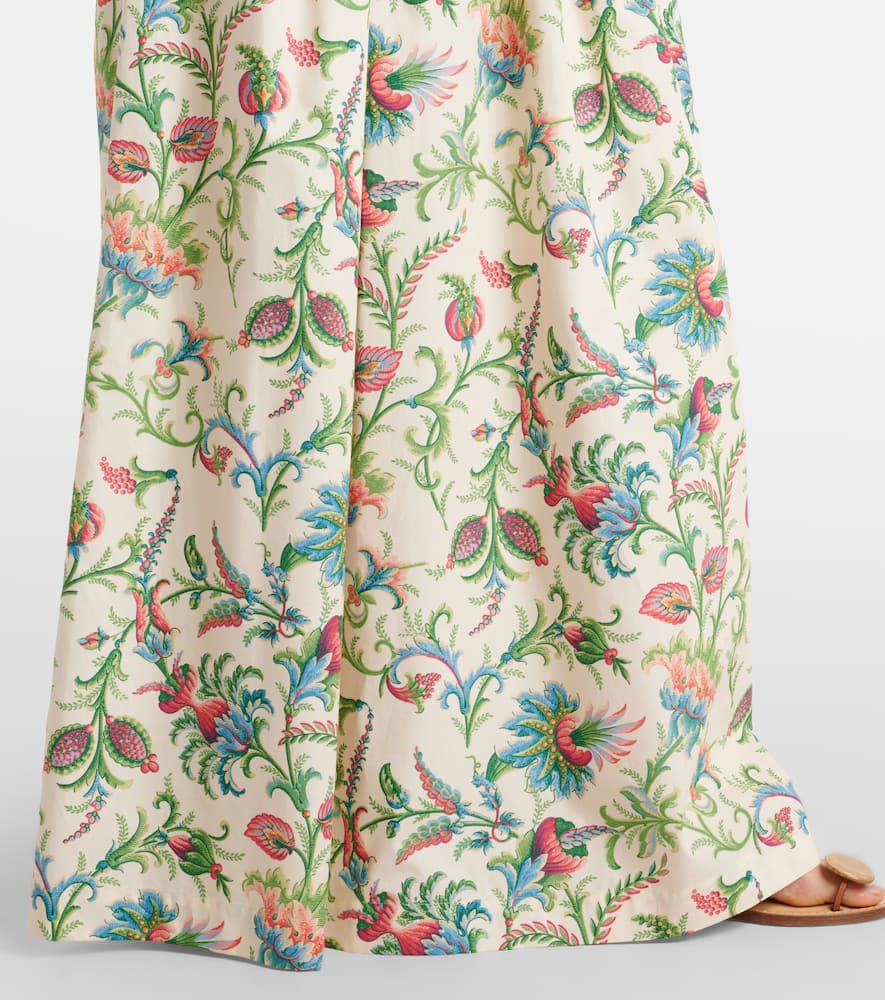 Floral cotton maxi skirt