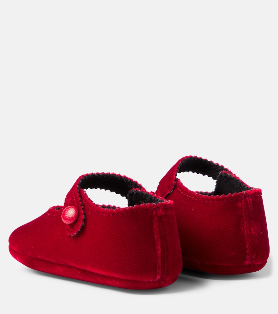 PèPè Baby velvet Mary Jane flats