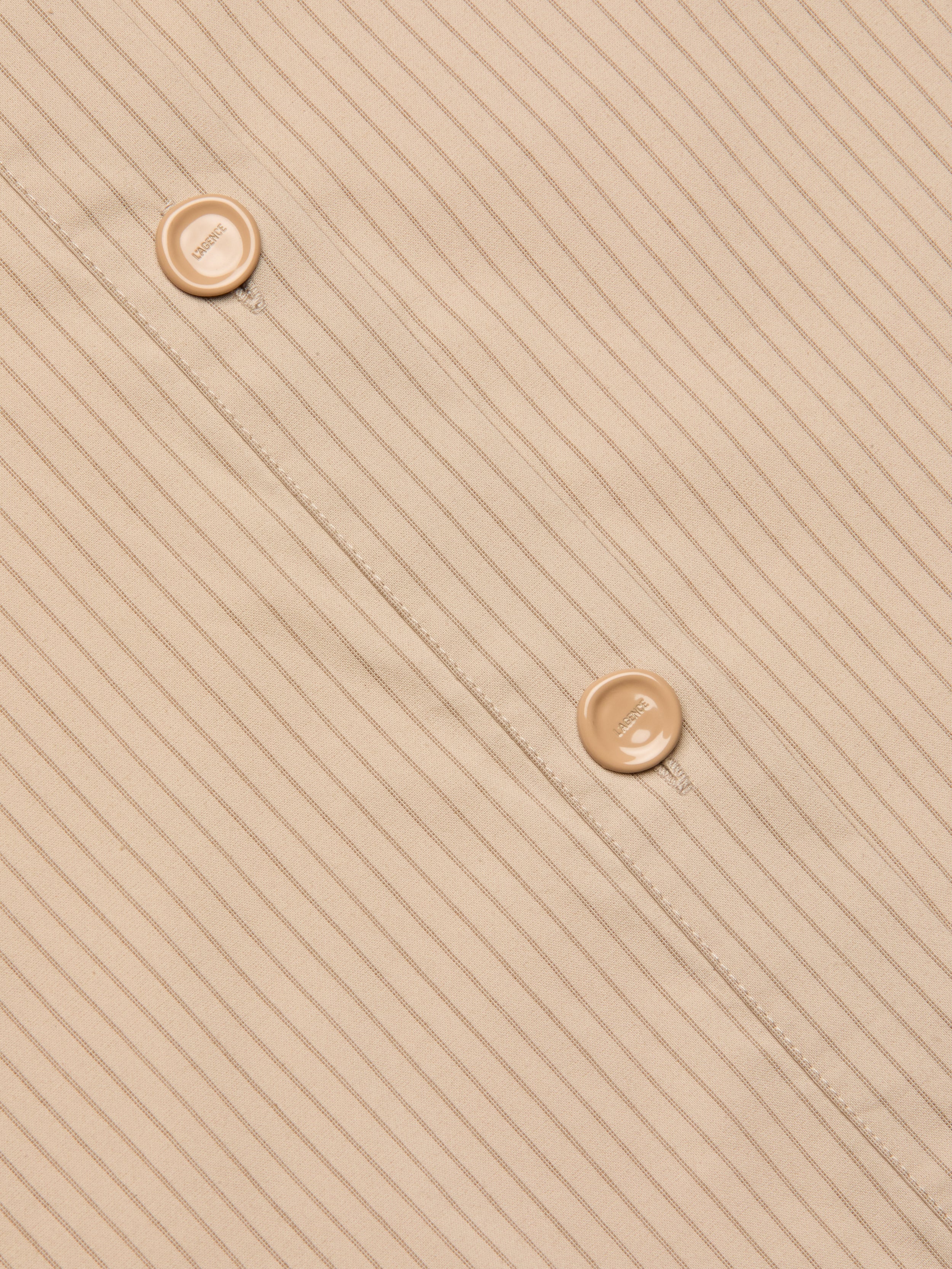 Cosette Shirt In Macadamia/light Brown Stripe