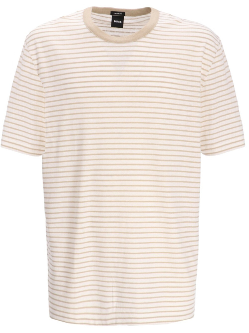 Beige Crew-neck T-shirt