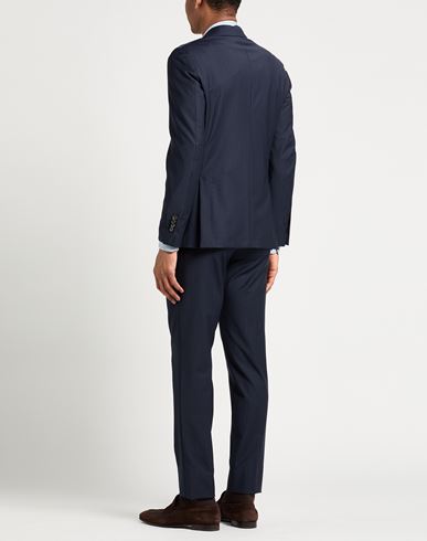 Man Suit Navy Size 44 Polyester, Wool, Elastane