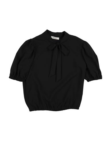 Girl Kid Girl Top Black Size 14 PES, Metallic fiber