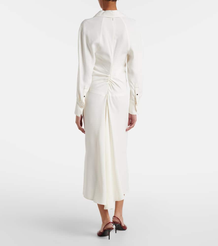 Asymmetric cady midi dress