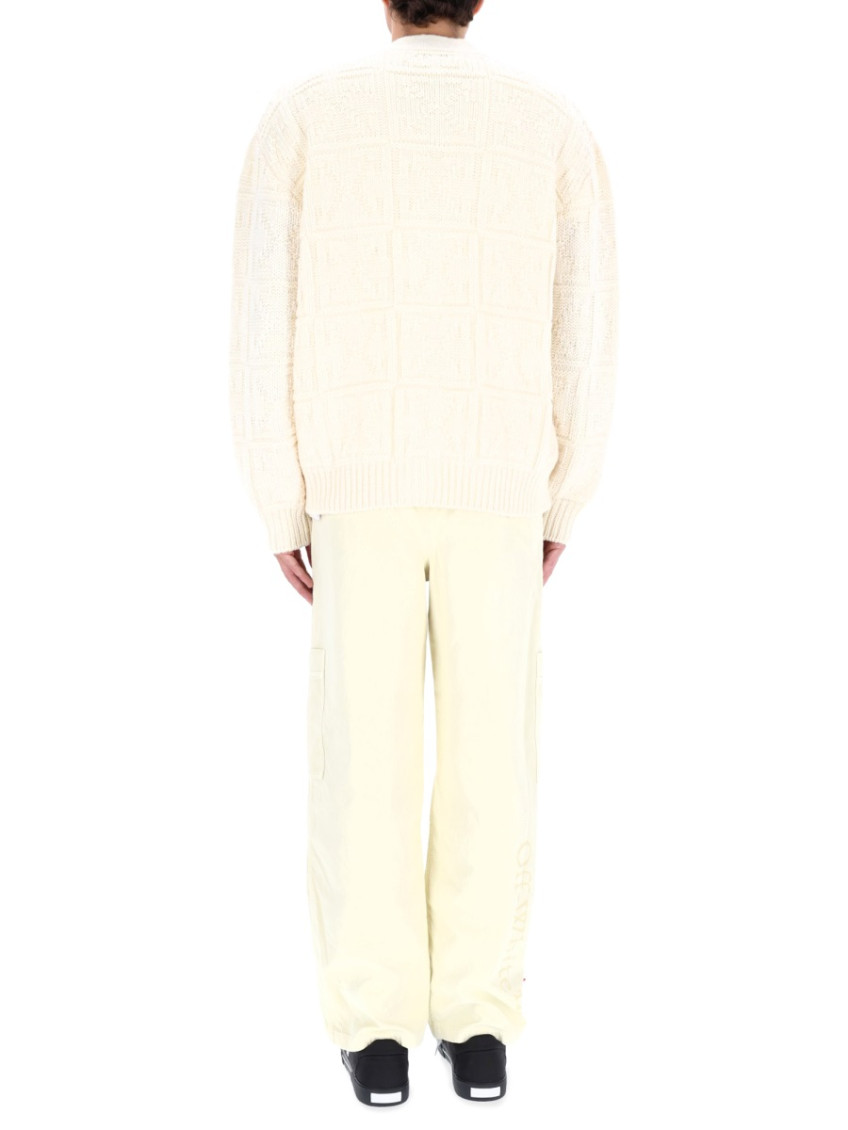 Arrow 3d Wool Cardigan Knitwear Beige