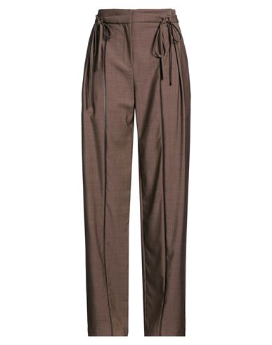 Woman Pants Chocolate brown Size 6 Wool