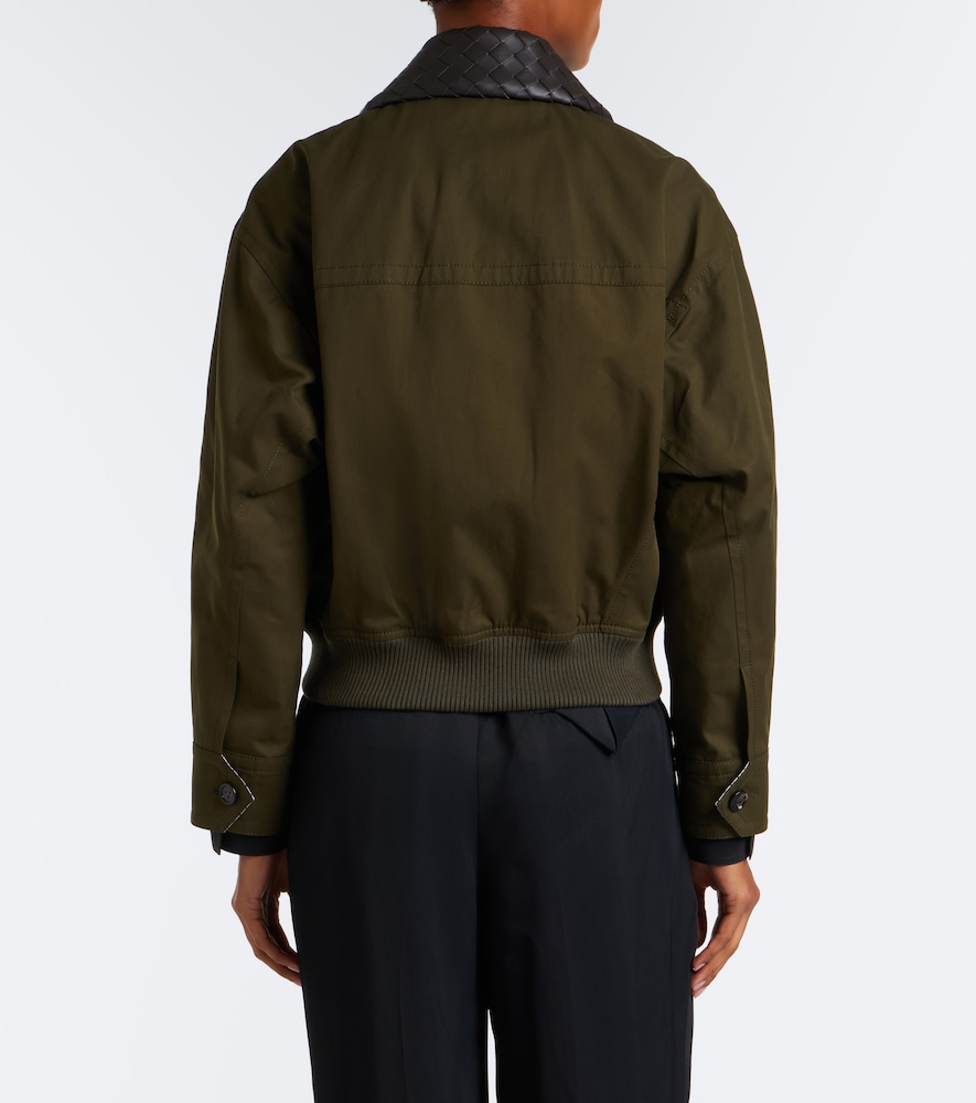 Intrecciato cotton blouson jacket