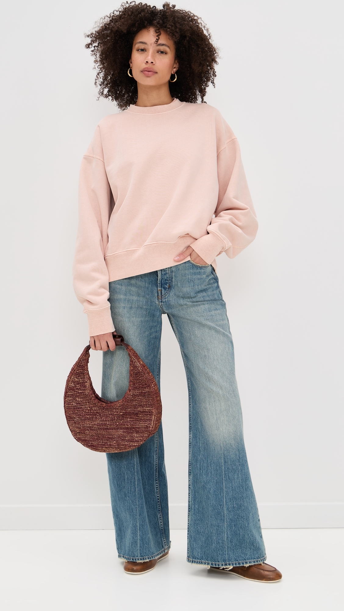 SLVRLAKE Cinch Crew Sweatshirt Desert Rose 