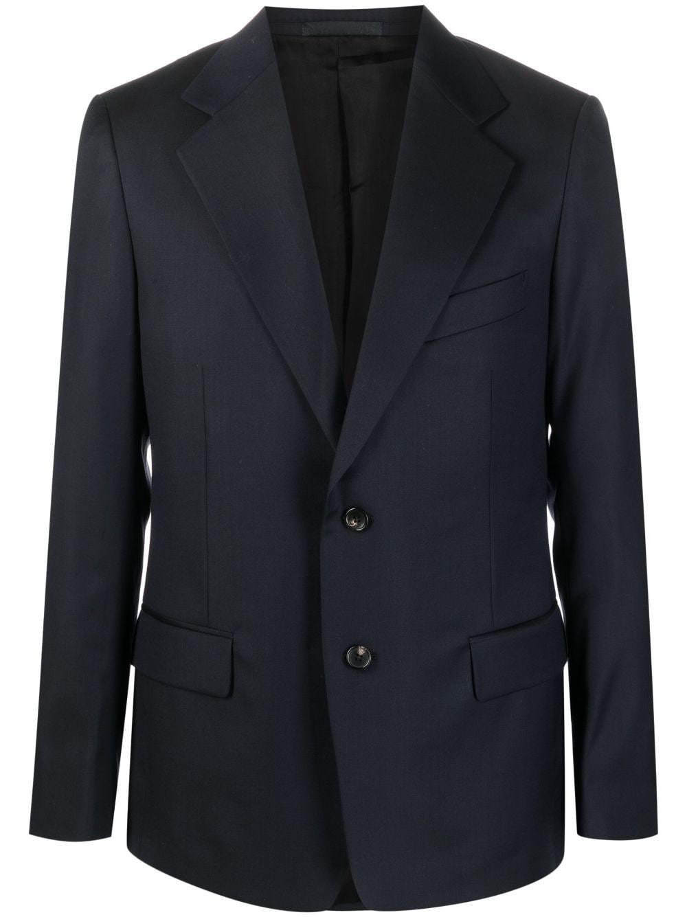 Virgin Wool Blazer — Navy