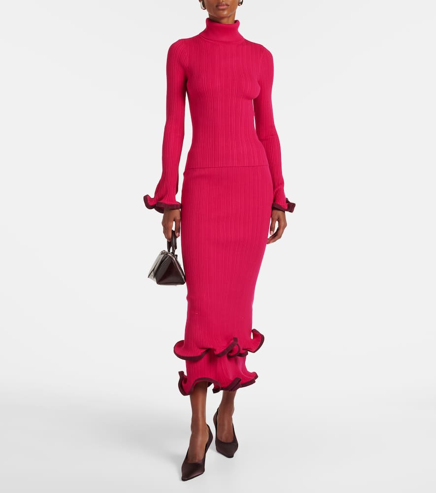 Millie ruffled midi skirt