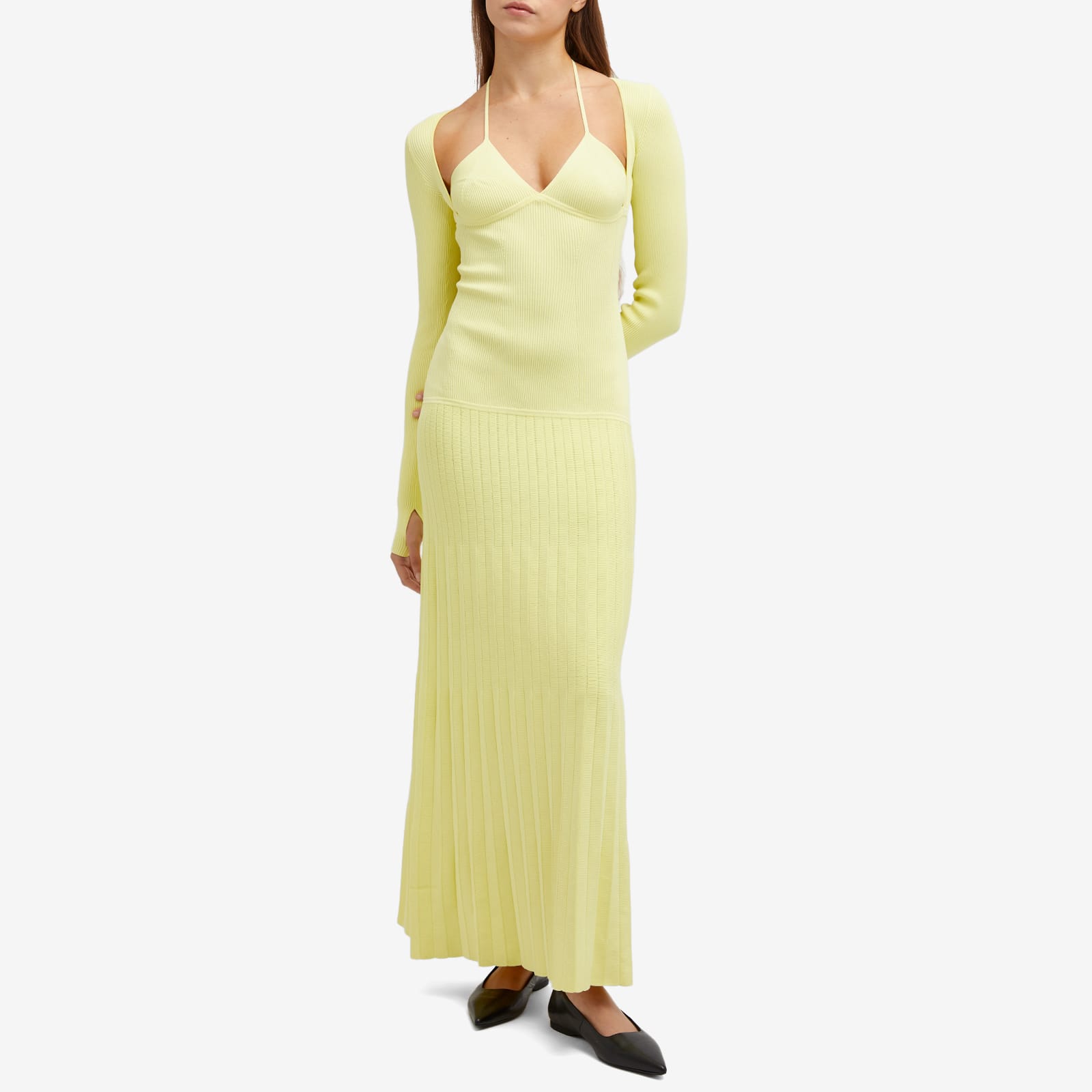 Women's The Label Juniper Contoured Maxi Dress in Lemon
