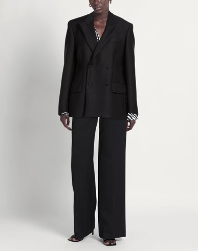 Woman Blazer Black Size 2 Virgin Wool, Polyamide, Elastane