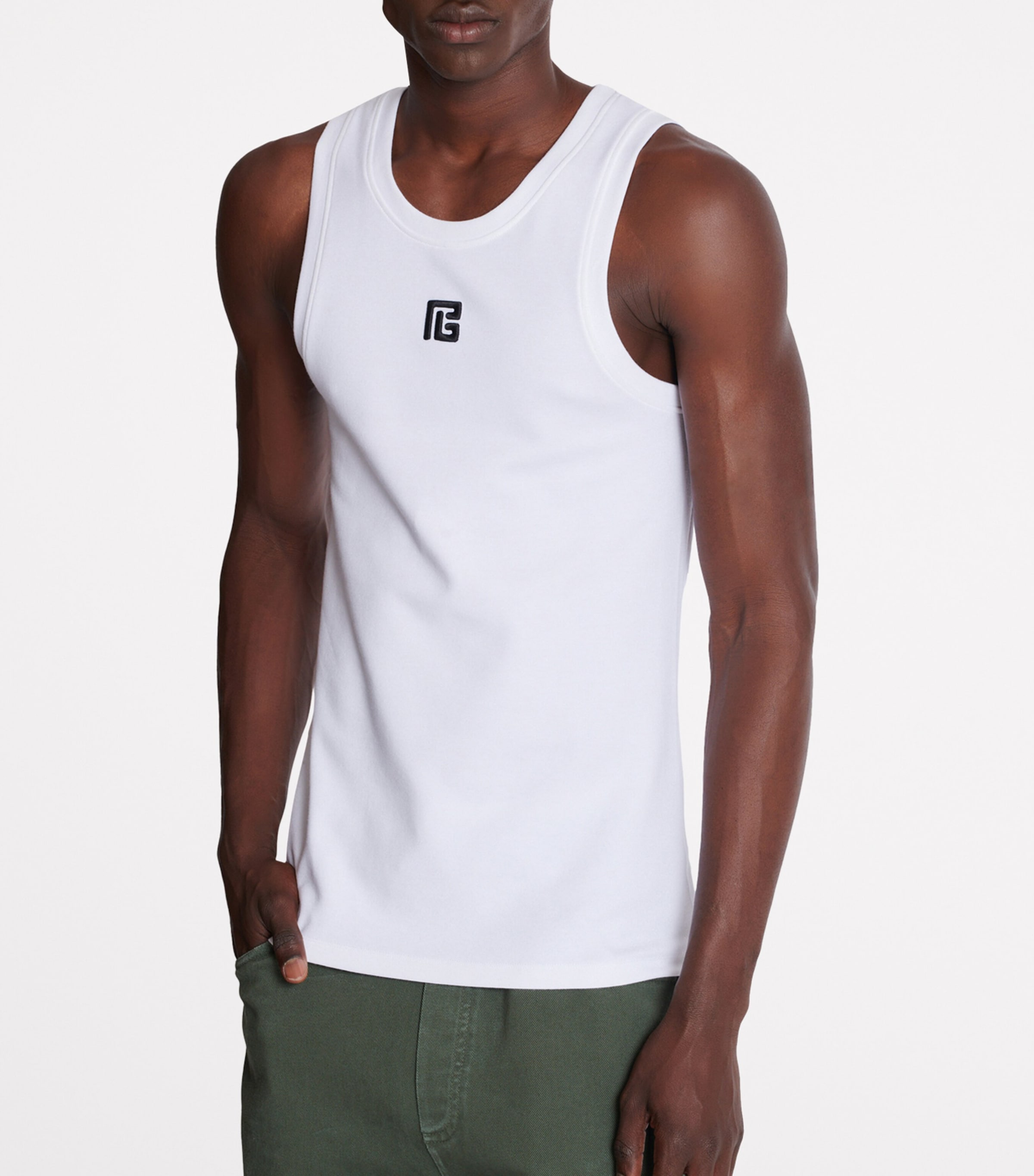 Logo Embroidered Tank Top