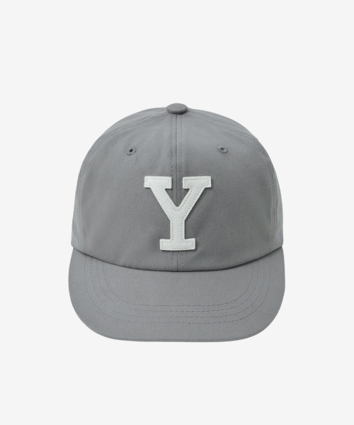 Y Logo Leather Strap Cap_Grey