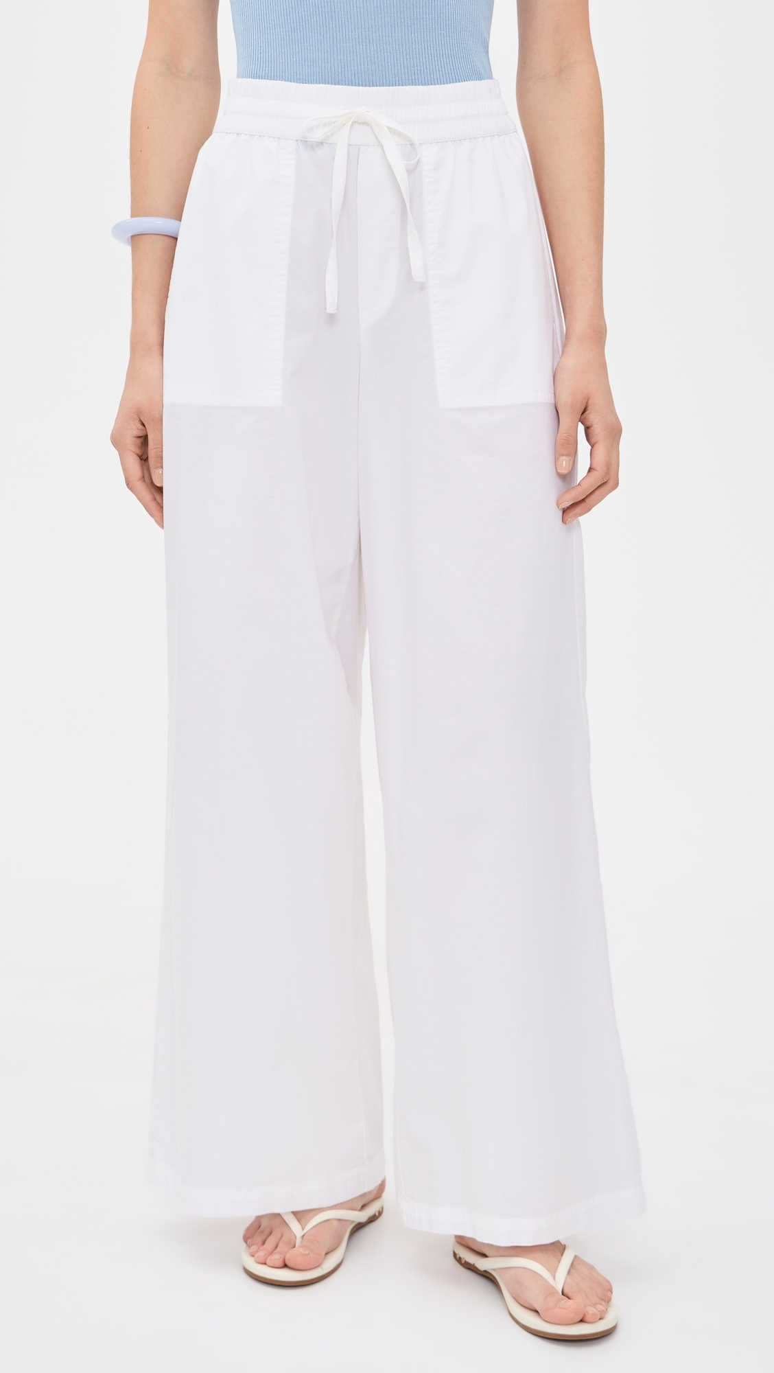Mallory Poplin Pants White