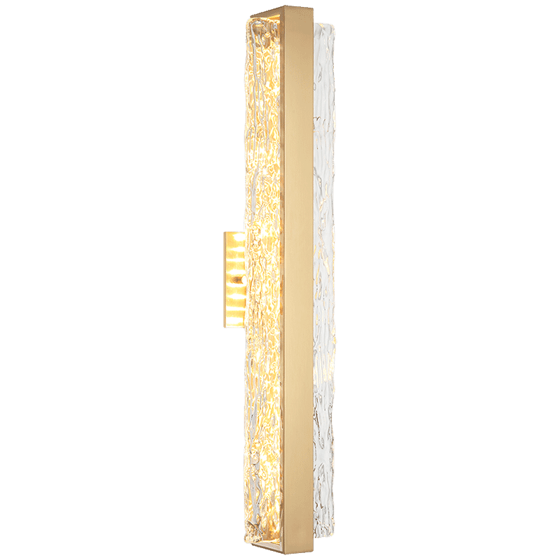 Aged Gold Brass One Light Vanity from the Niagara Collection