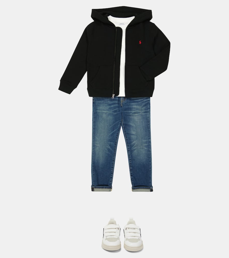 Polo Ralph Lauren Kids Zipped cotton-blend hoodie
