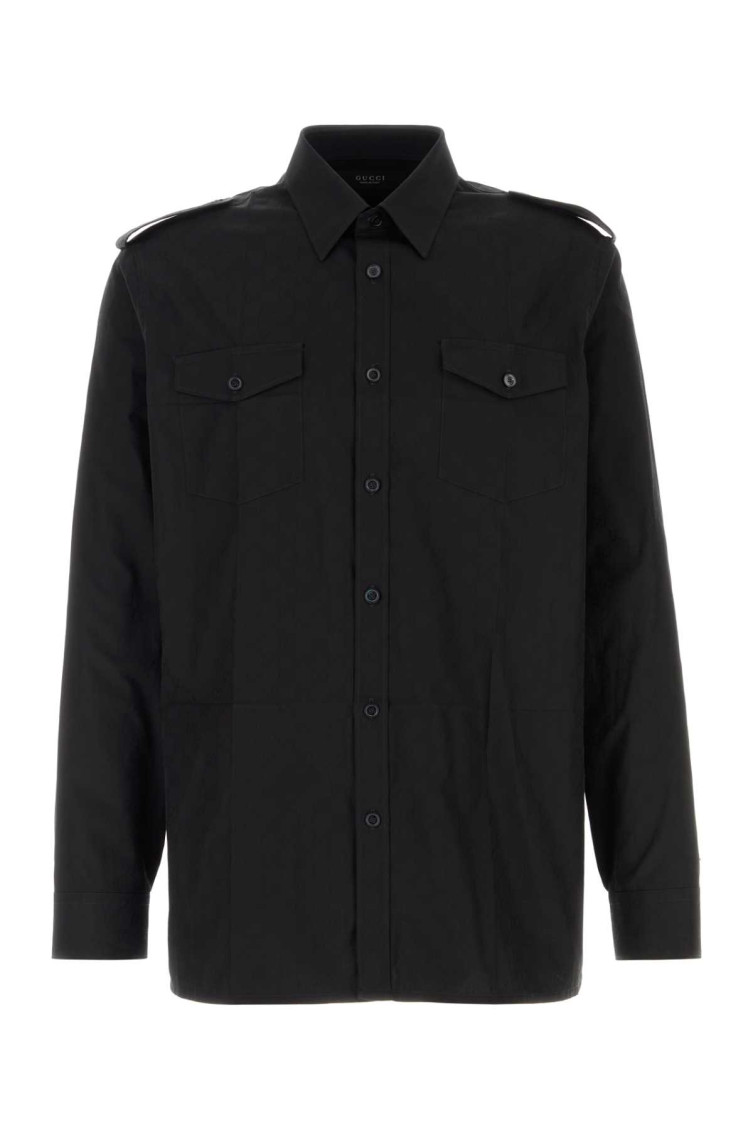 Black Regular Solid Shirt