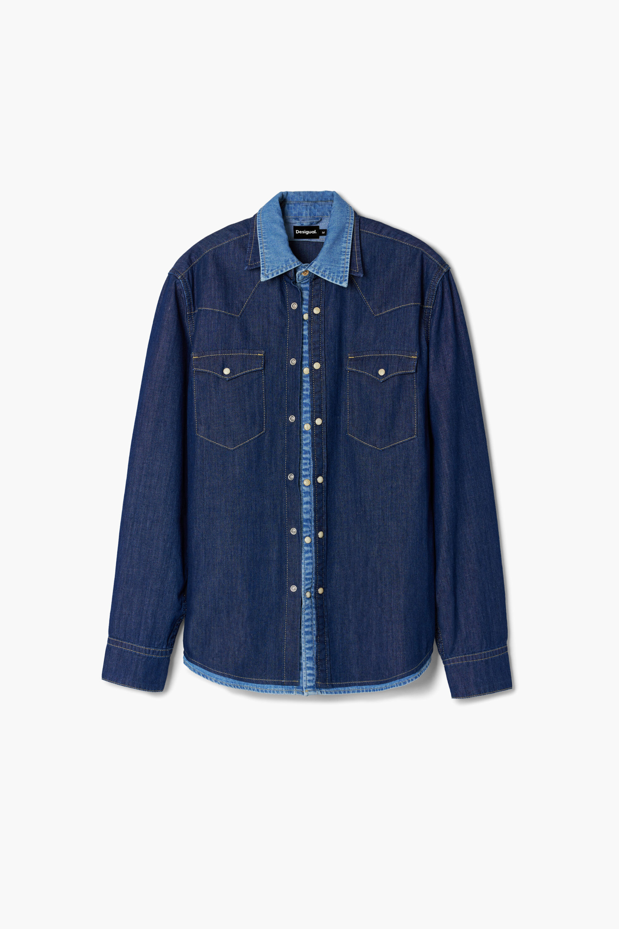 Patchwork denim shirt