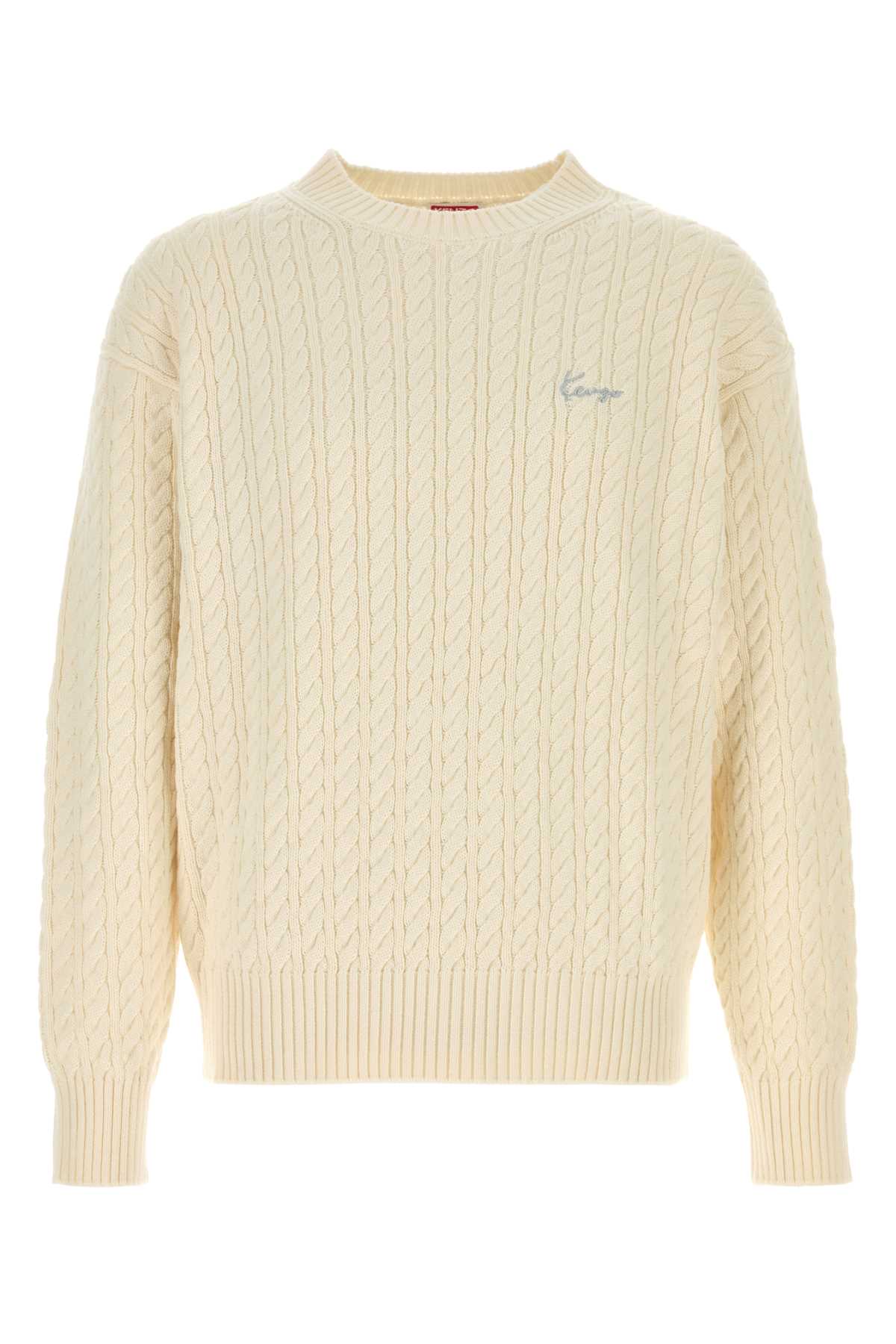Kenzo - cotton blend sweater cable knit pattern