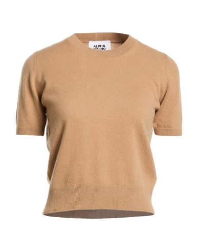 Woman Sweater Camel Size 4 Wool
