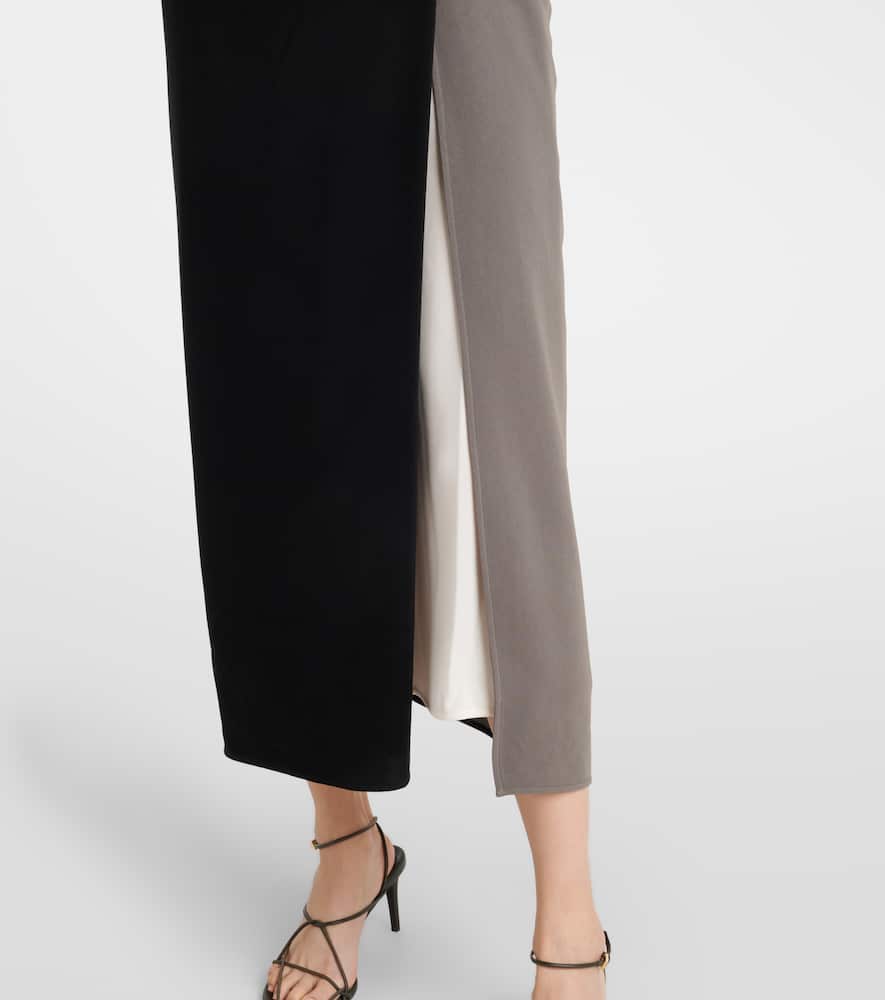 Elsa draped crêpe midi dress