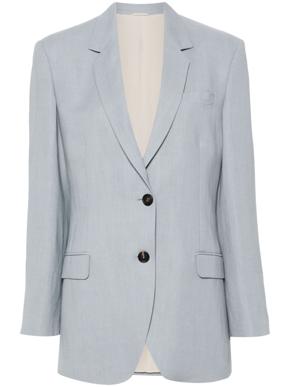 Notch-lapels single-breasted blazer - White