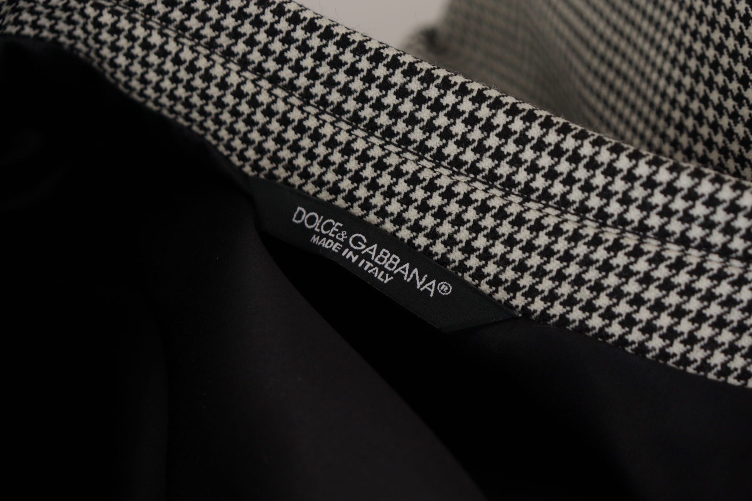 Houndstooth Virgin Wool Blazer — Gray