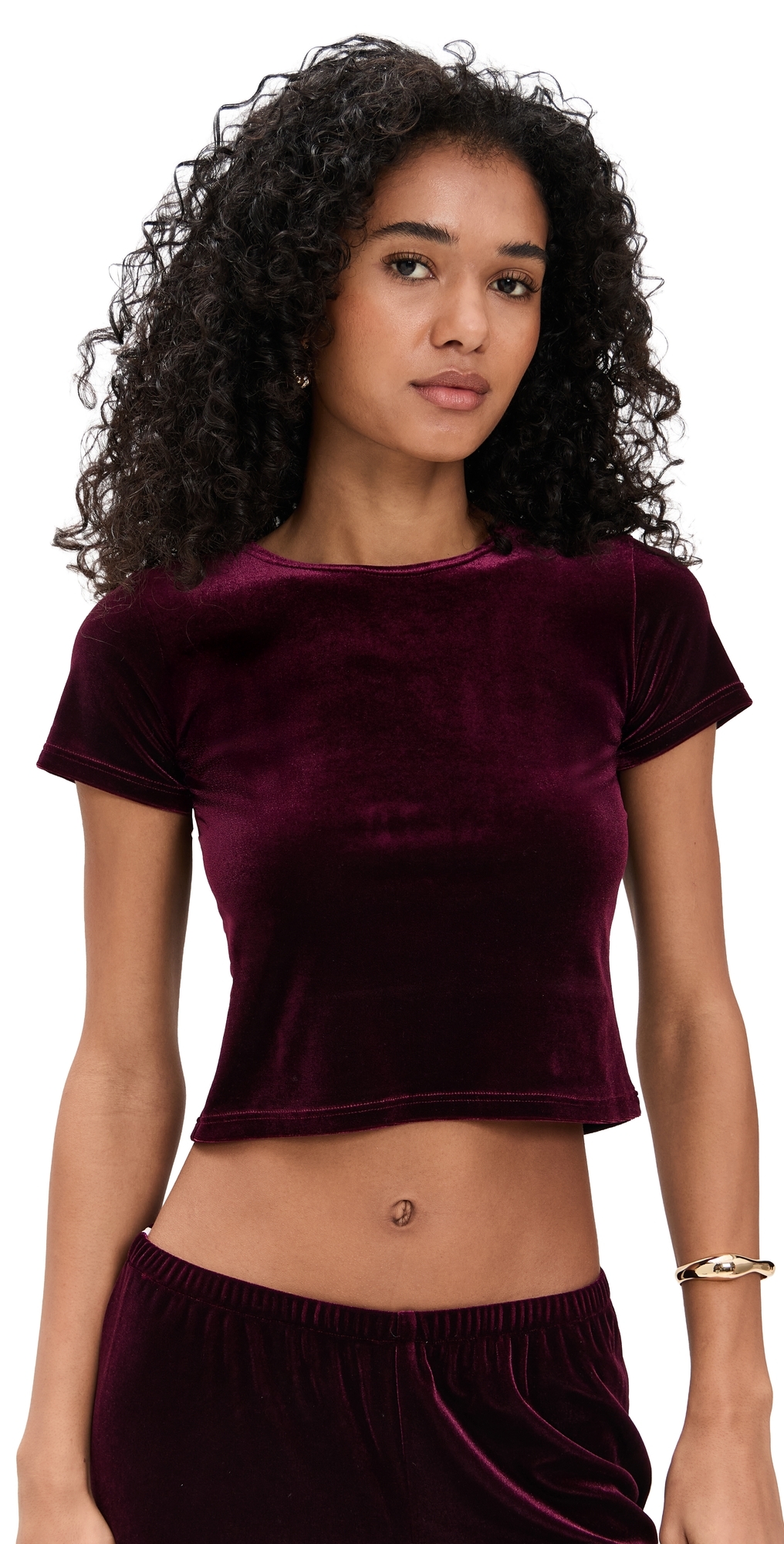Eloise Velvet Tee Navy