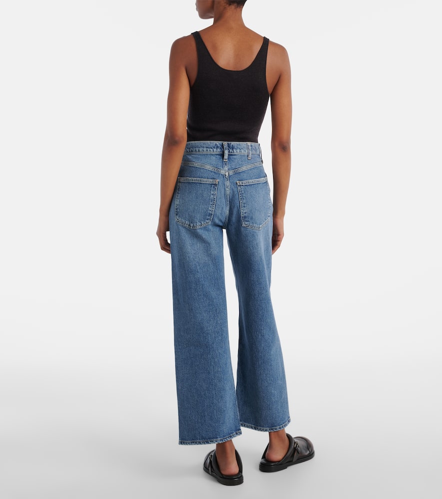 Harper Crop mid-rise wide-leg jeans