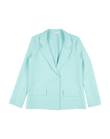 Girl Kid Girl Blazer Turquoise Size 13 Polyester, Elastane