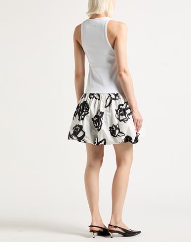Woman Mini dress White Size S Cotton, Elastane