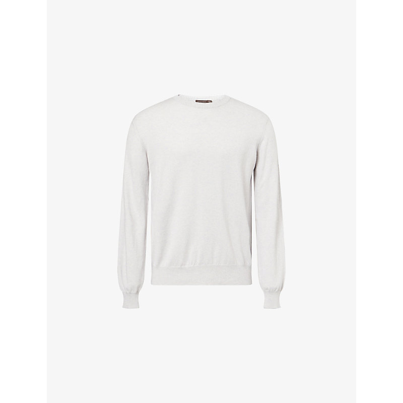 Mens Valter Crew-Neck Cotton and Cashmere-Blend Jumper
