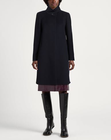 Icons Woman Coat Navy Size 6 Wool, Polyamide, Cashmere